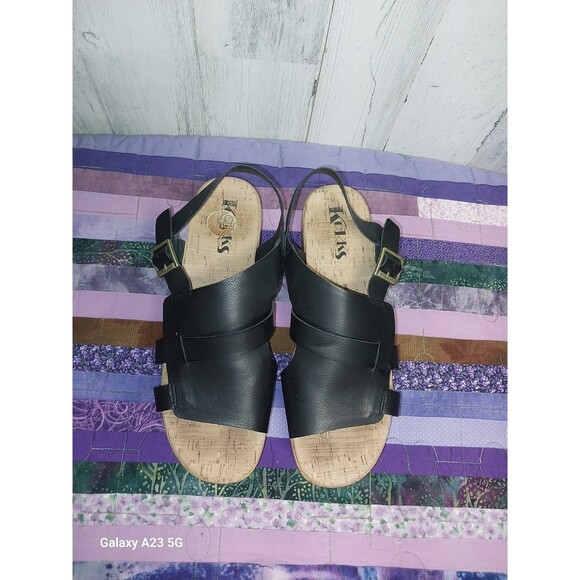 Korks Women's Fallon Platform Sandals Black Size 8 M - Picture 1 of 7